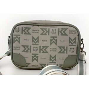 Maison Kitsune x EVA Air Crossbody Bag Sage Green Monogram Fox FORMIA NWOT